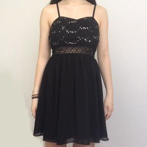 Black Sequin Formal Dress